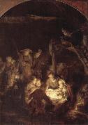 REMBRANDT Harmenszoon van Rijn The Adoration of the Shepherds china oil painting reproduction